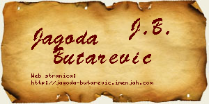 Jagoda Butarević vizit kartica